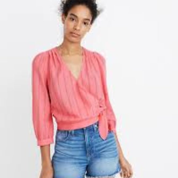 Madewell Tops - Madewell Cecilia Stripe Wrap Top
